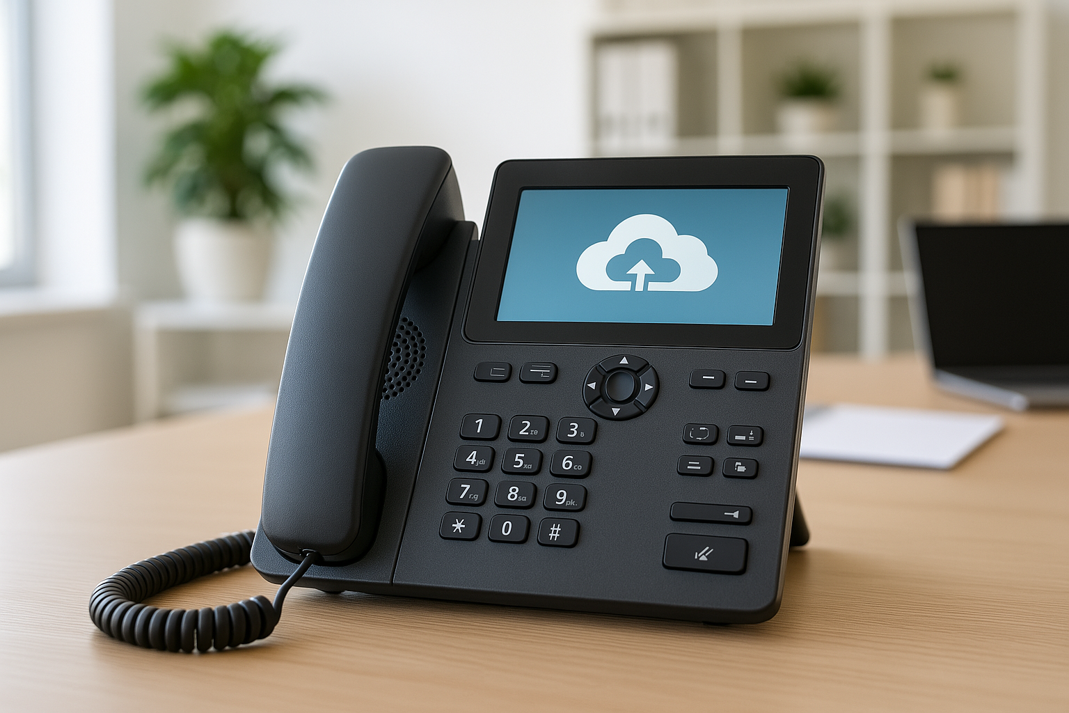 Telefonanlage mit Cloud-Symbol