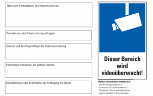 Kamera Schild DSGVO